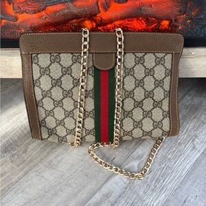 AUTHENTIC GUCCI Crossbody bag purse vintage gg tote clutch gg vintage handbag